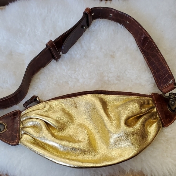 Furla Gold and Brown Crossbody Bag - Picture 9 of 12